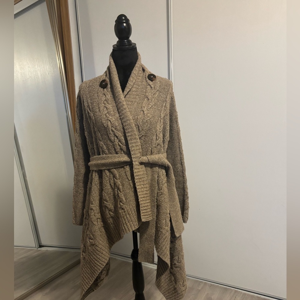 Sparrow Open Cardigan Womens Medium Wool Blend Lagen Cabincore Winter Anthro
